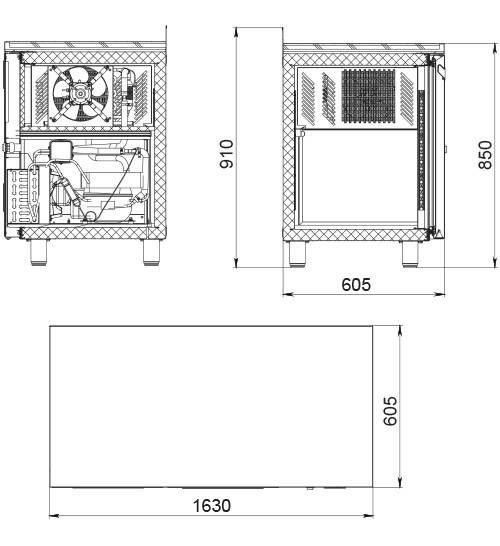 Стол холодильный POLAIR TM3-222-G
