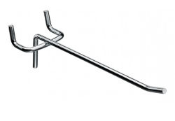Крючок одинарный EKSI SH50S-150SX, 150 мм (хром) для перфорации