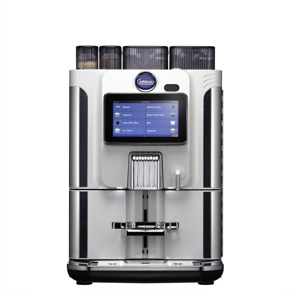 Кофемашина суперавтомат CARIMALI BlueDot Plus свежее молоко, 1 бункер для зерна, 3 бункера для порошков – фото 5 в каталоге Перми