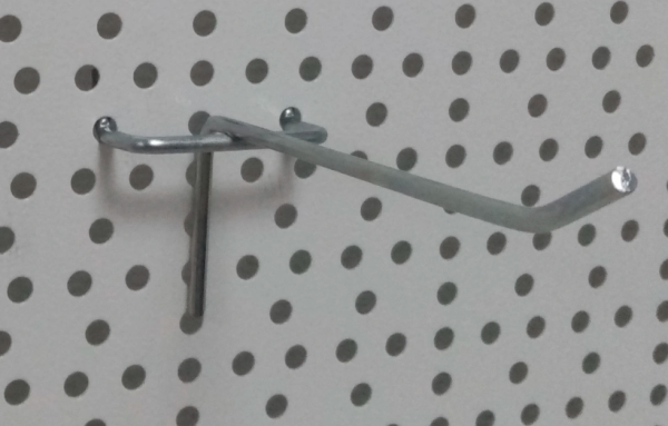 Крючок одинарный EKSI SH50S-150SX, 150 мм (хром) для перфорации