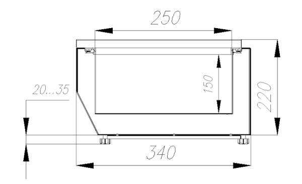 Холодильная витрина для ингредиентов Carboma A30 SM 1,4 (VTi3-G (GN1/4))