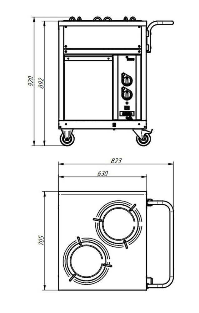 Прилавок Abat ПТЭ-70КМ(П)-80 для подогрева тарелок кашир. – фото 3 в каталоге Перми