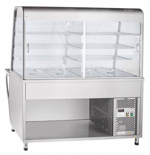 Прилавок-витрина холодильный Abat ПВВ(Н)-70Т-С-01-НШ с гастроёмкостями кашир.
